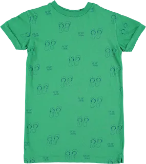 BONMOT GREEN FLIP FLOP TSHIRT DRESS