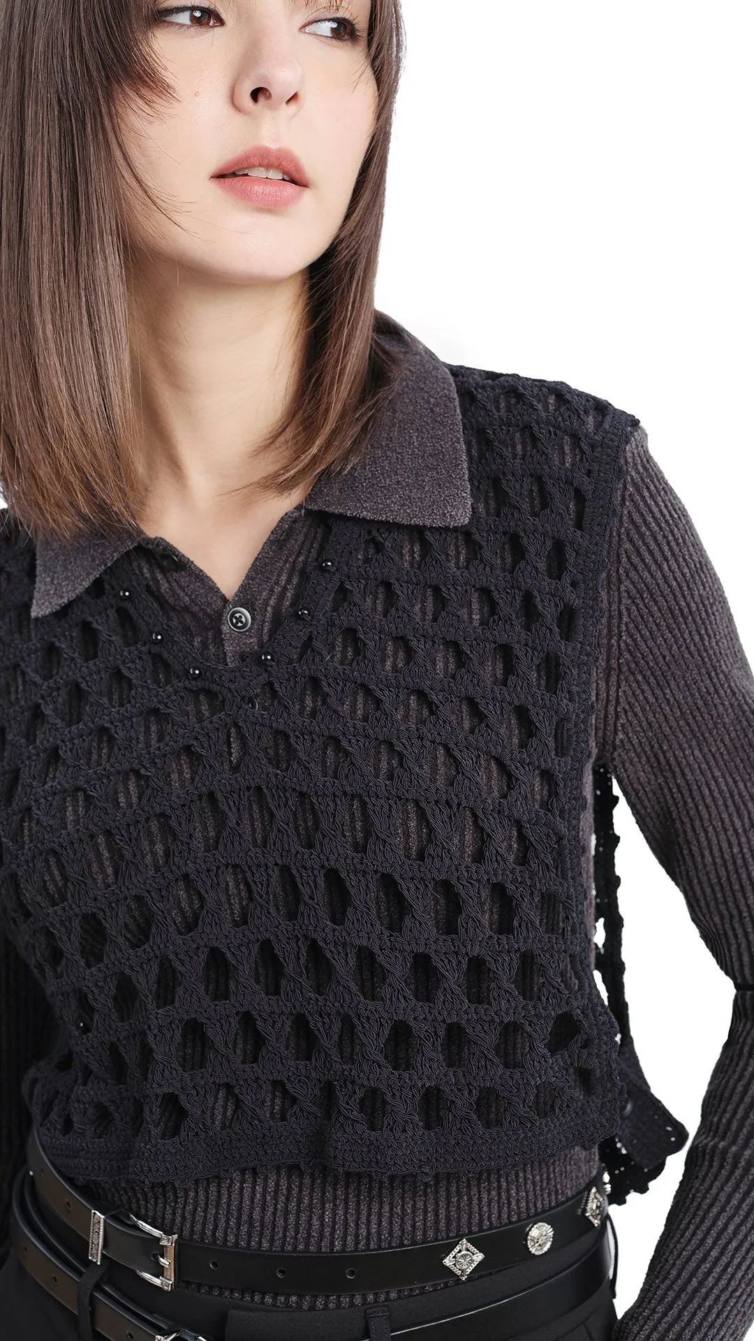Crochet V-Neck Dickey