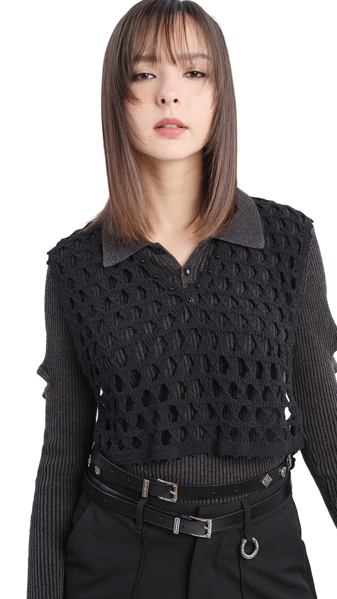 Crochet V-Neck Dickey