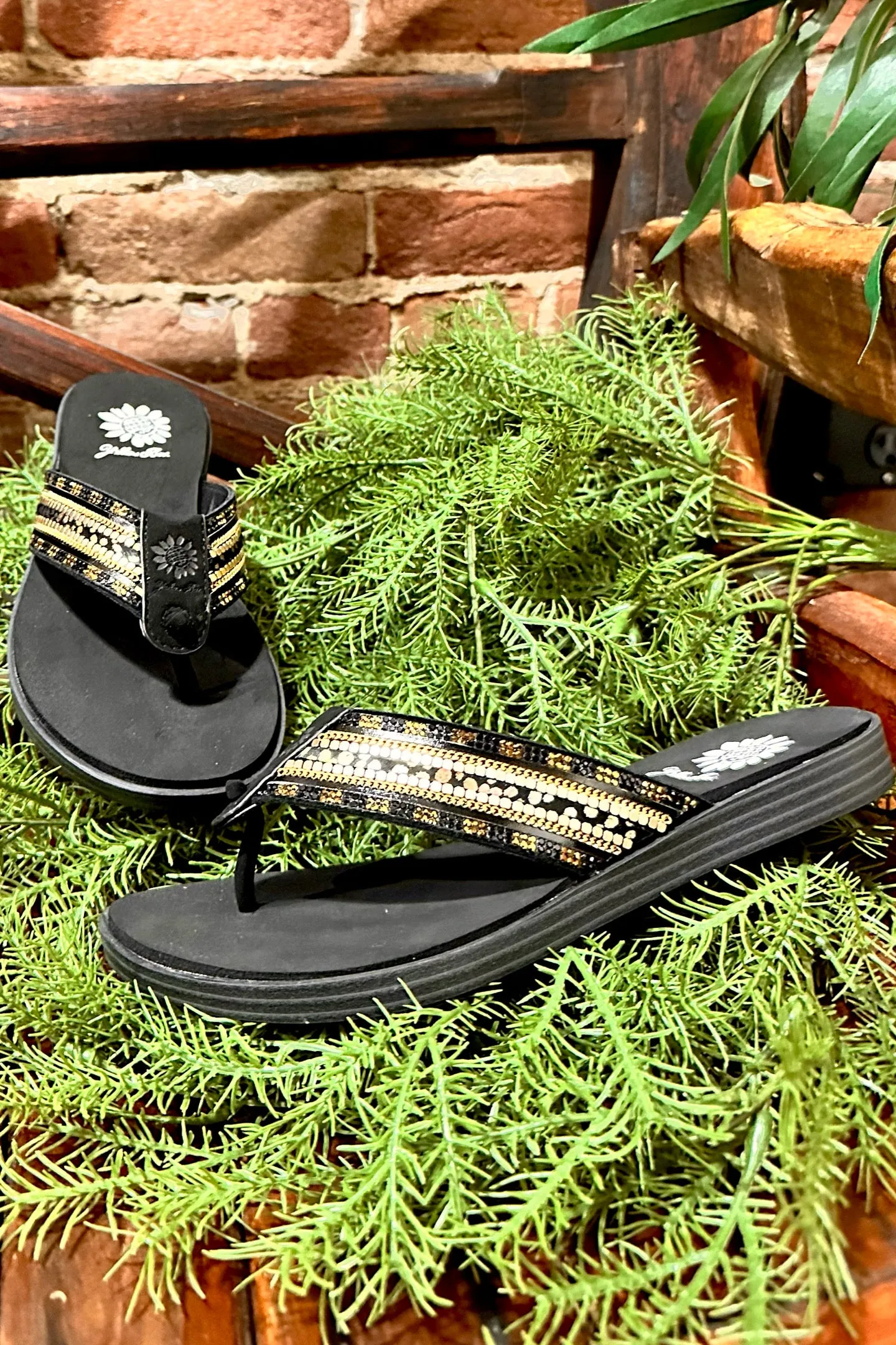 DATHA Black Sandal by Yellow Box