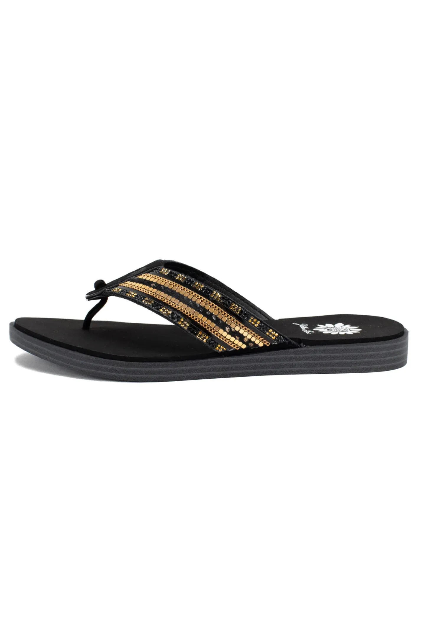 DATHA Black Sandal by Yellow Box