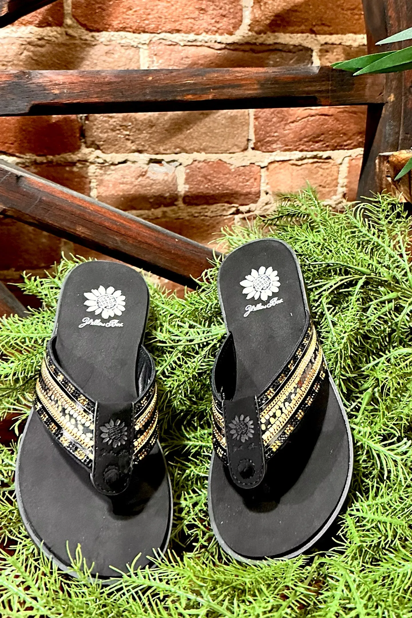 DATHA Black Sandal by Yellow Box