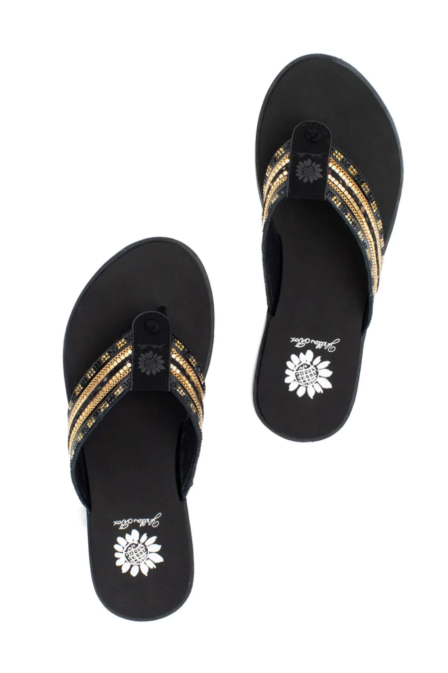 DATHA Black Sandal by Yellow Box