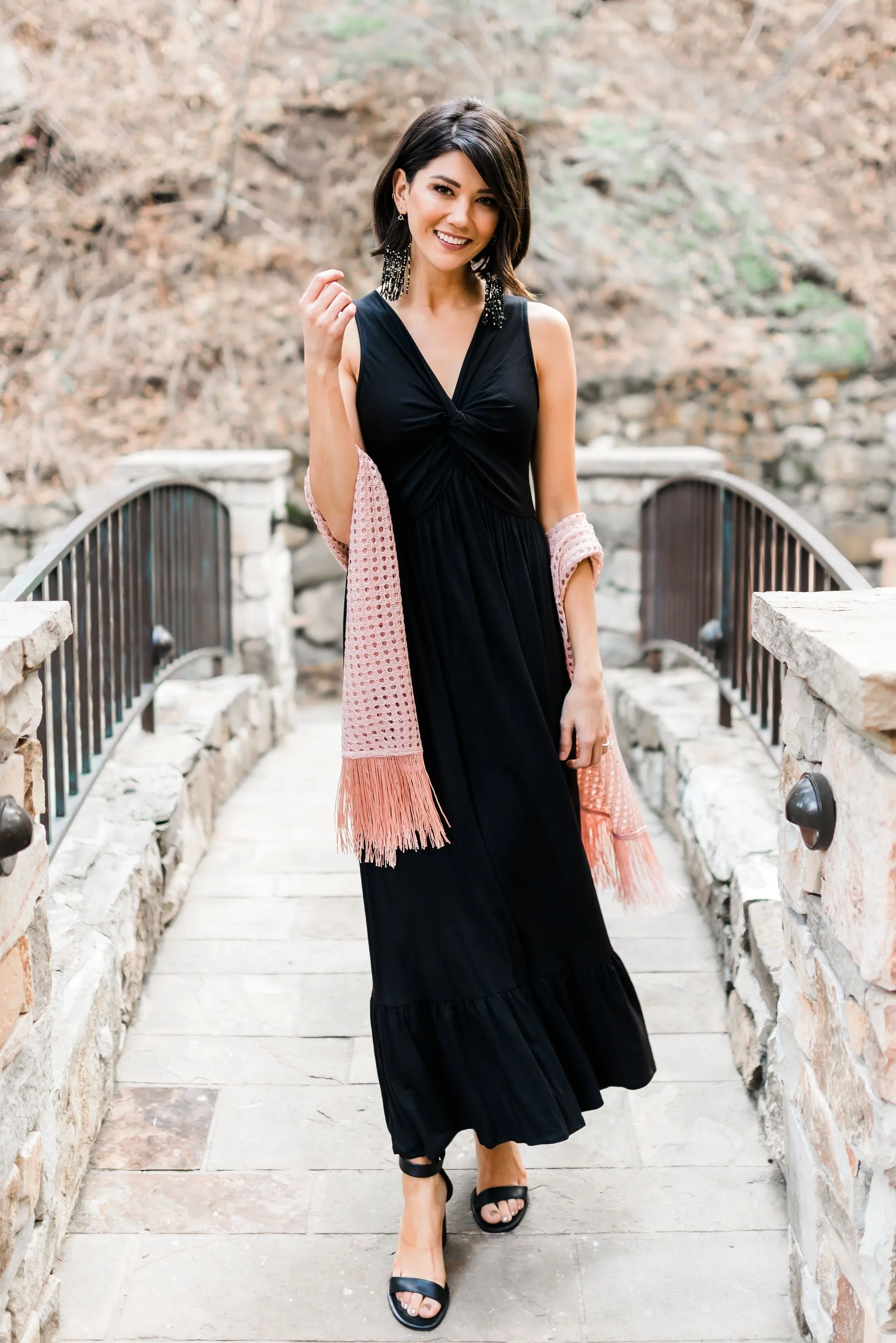 Eyelets   Fringe Blush Scarf