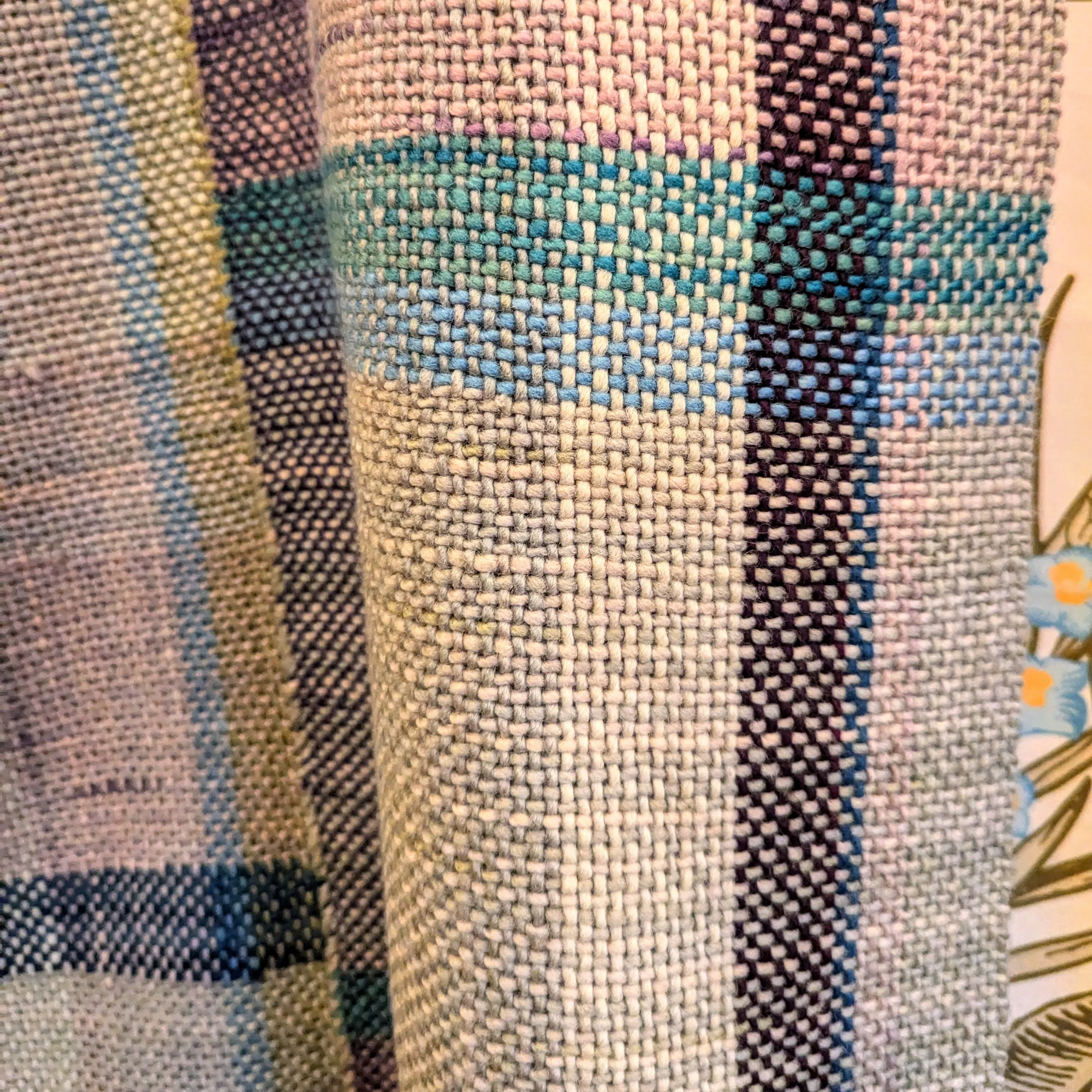 Faerie Plaid Hand-dyed and Handwoven Shawl