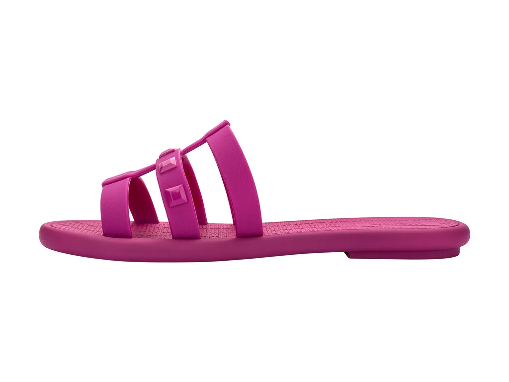 Melissa Sun Atlantis AD Flat Dark Pink Slide For Ladies