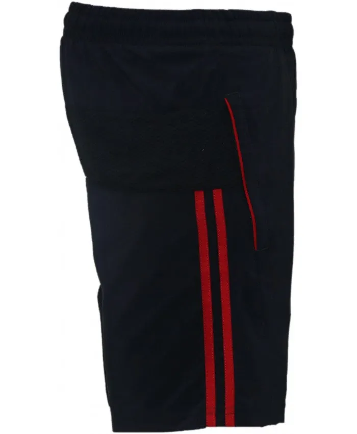 SHIV NARESH Spandex Unisex Shorts (Navy-Red)