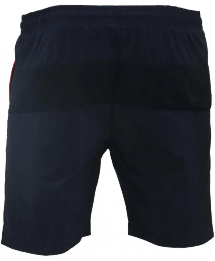 SHIV NARESH Spandex Unisex Shorts (Navy-Red)