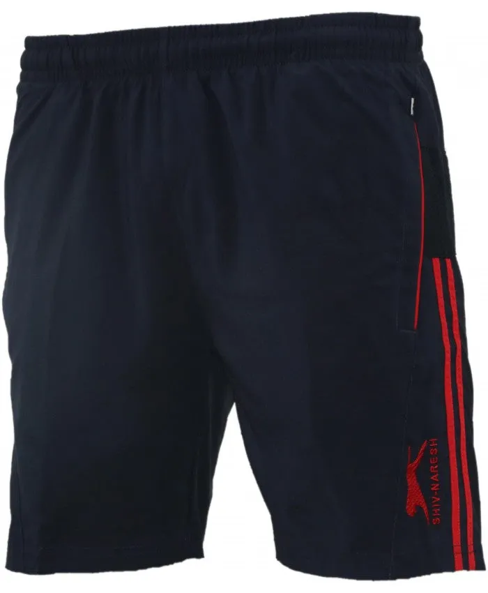 SHIV NARESH Spandex Unisex Shorts (Navy-Red)