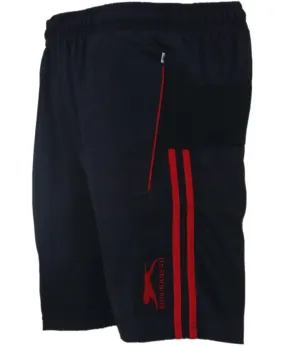 SHIV NARESH Spandex Unisex Shorts (Navy-Red)