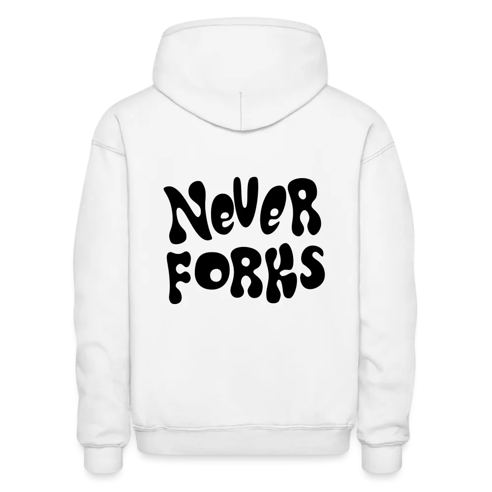 Spoon Never Forks Size L White Hoodie